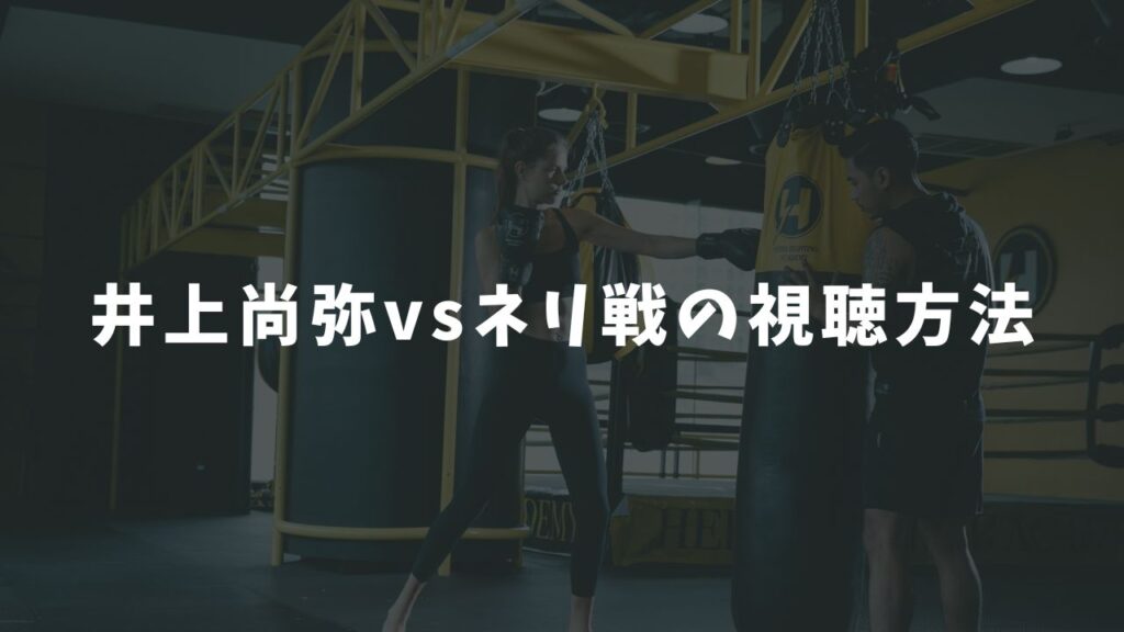 井上尚弥vsネリ戦の視聴方法